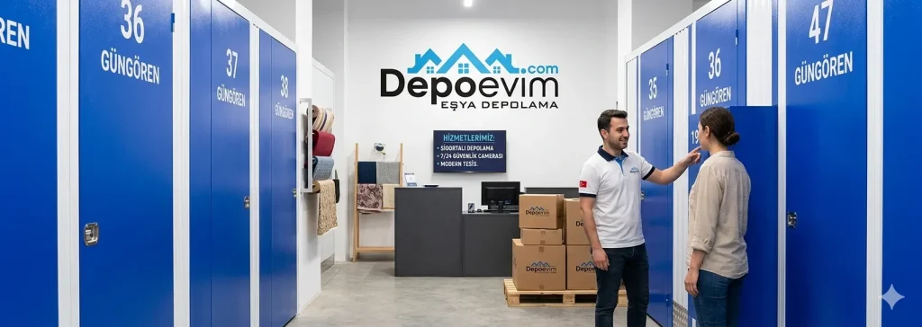 Güngören eşya depolama şubesinde yer alan, 7/24 kamera